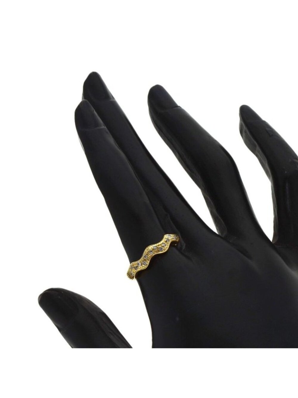 ★SOLD★ Saint Laurent Yves Diamond Ring 18k Yellow Gold - Picture 8 of 10